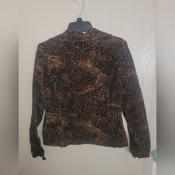No Boundaries Vintage Y2K Curduroy Cheetah Print Blazer NWT 2005 Size L - Picture 5 of 7